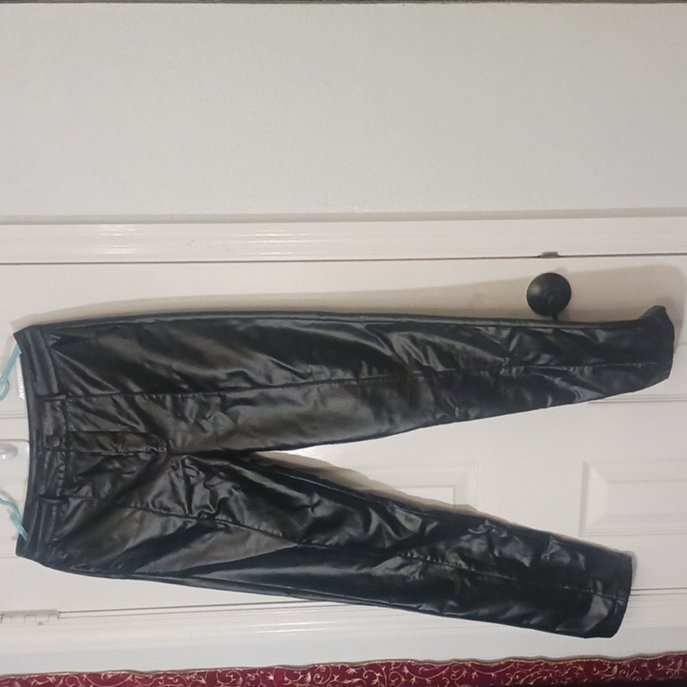 Chocolate U.S.A Faux Leather Black Straight Pants
